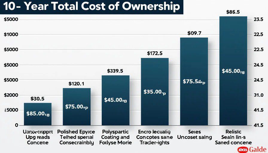 Lifecycle math for $4,500 epoxy vs alternatives 10-year garage floor upgrade cost comparison chart