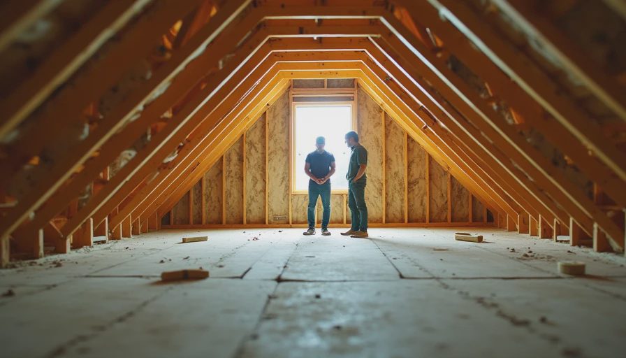 Illustration for insulation gaps attic new home