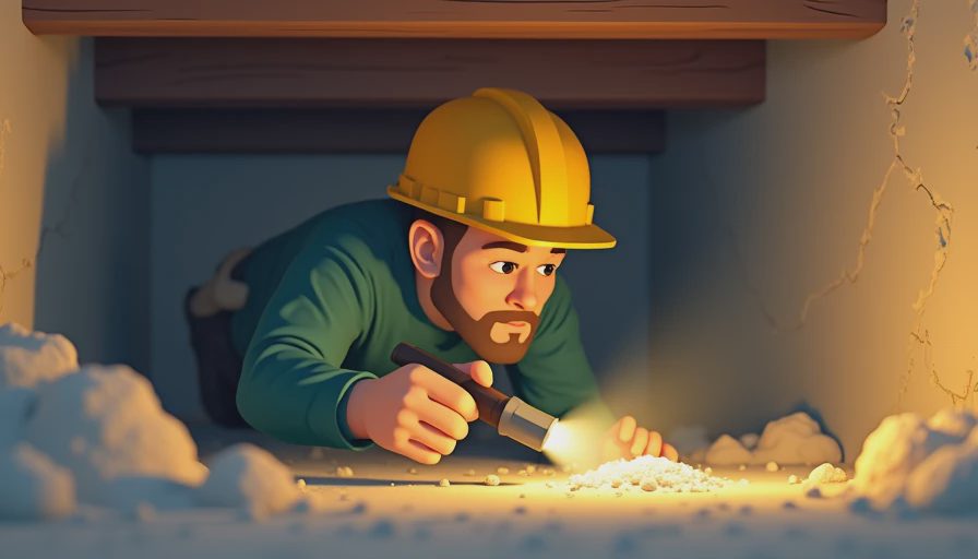 Visual context for crawlspace inspection